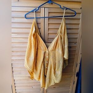 Butterfly Sleeve Bohemian Blouse in Yellow